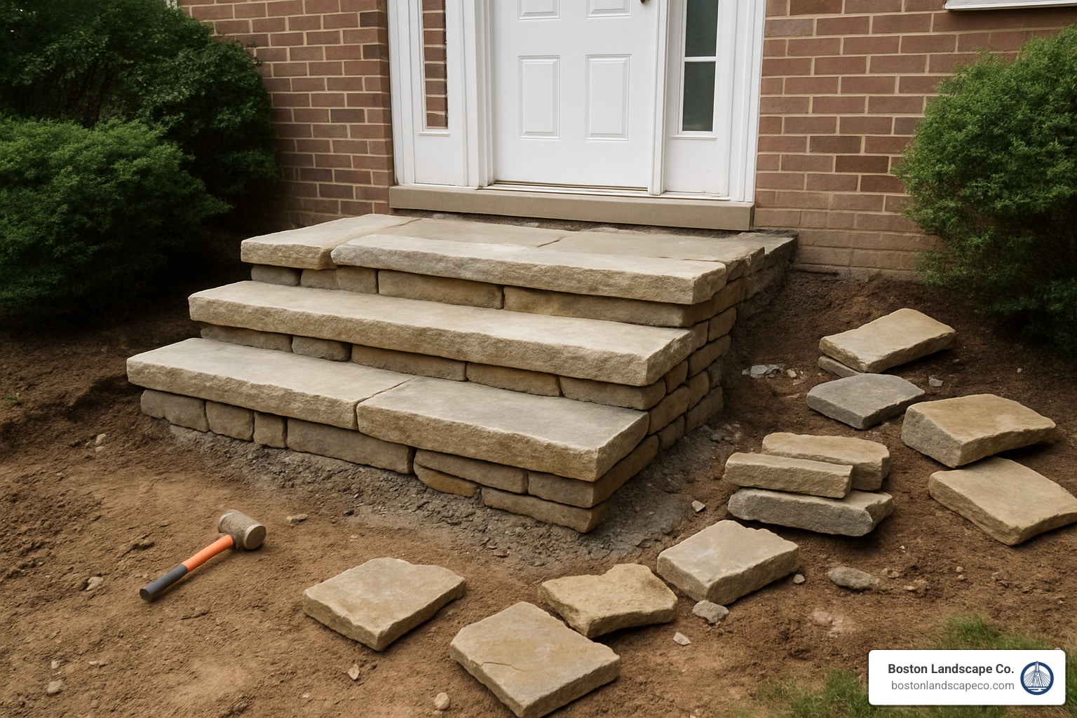 Rock Your Walkway: Installing Stone Steps in Boston Made Easy